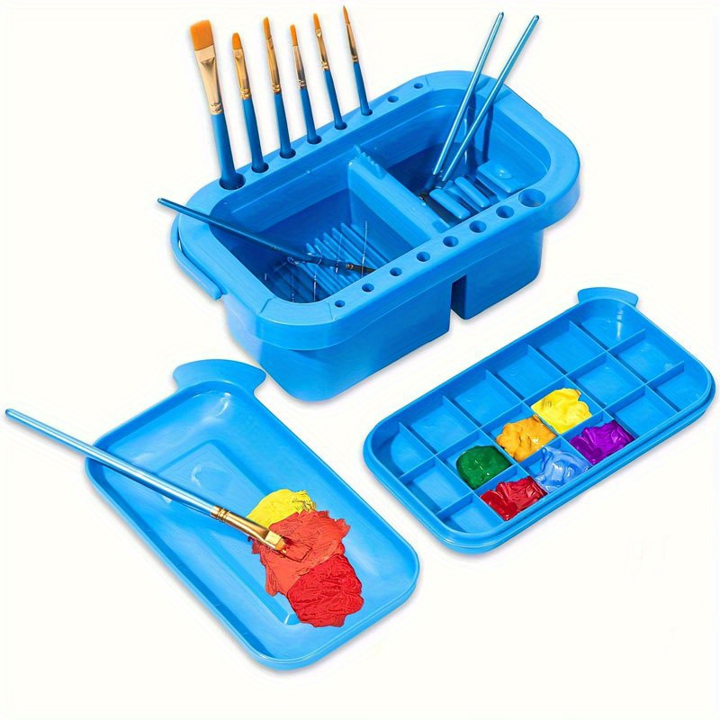 Gouache Paint Set - Многофункциональный контейнер 3-в-1 для чистки кистей