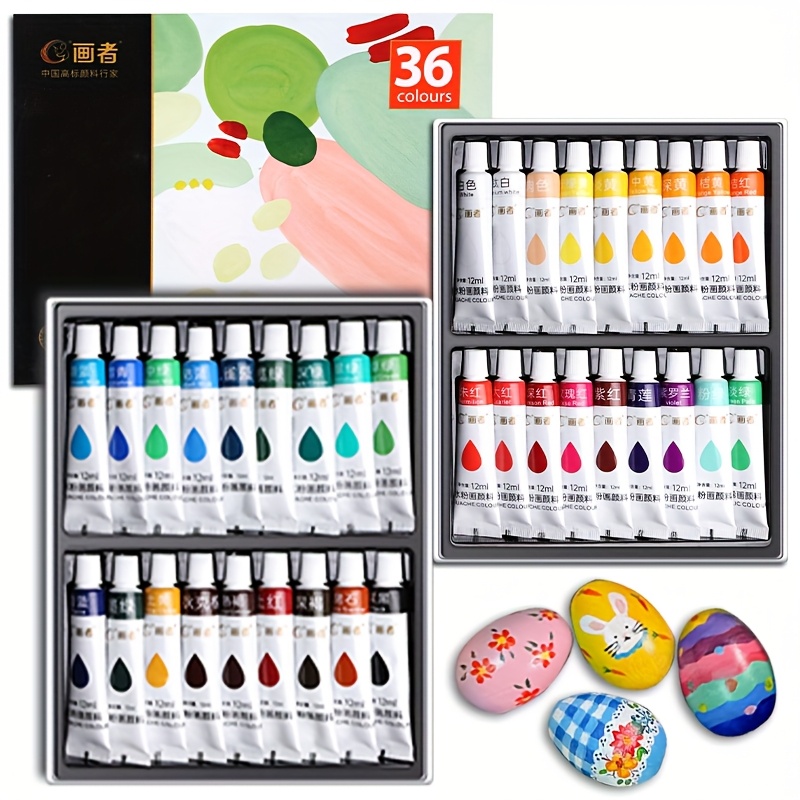 Gouache Paint Set - Набор красок для гуаши, 36 цветов,