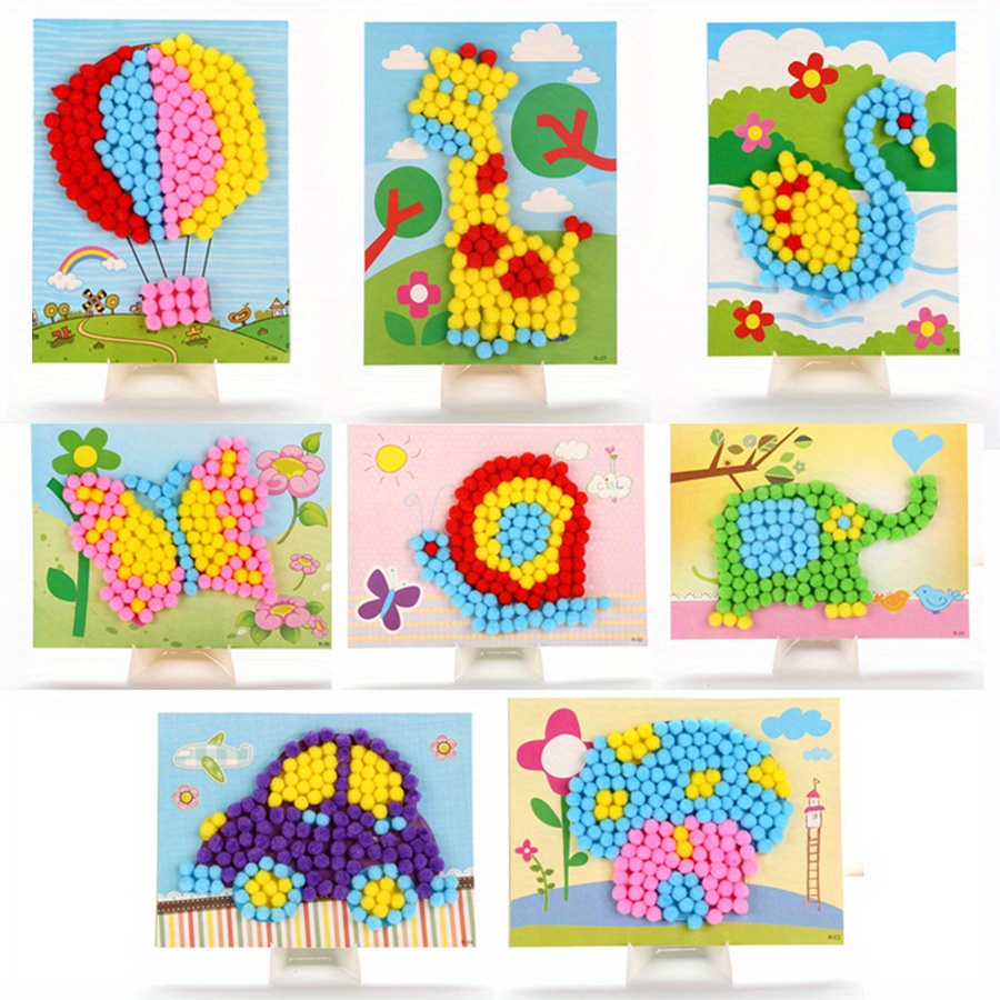 Art Craft Animals - 2 шт. 16x21 см красочные помпоны