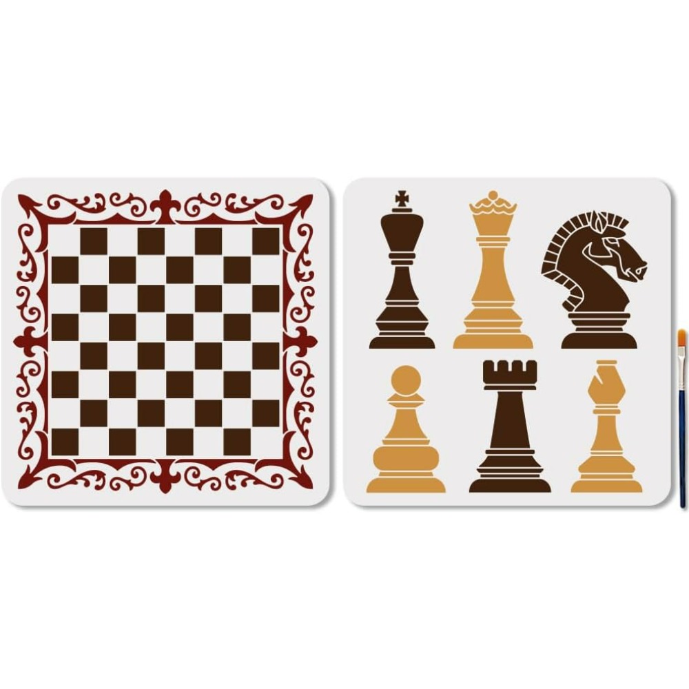 Art Craft Board - 2 шт. шахматные фигуры, трафарет, кружевная