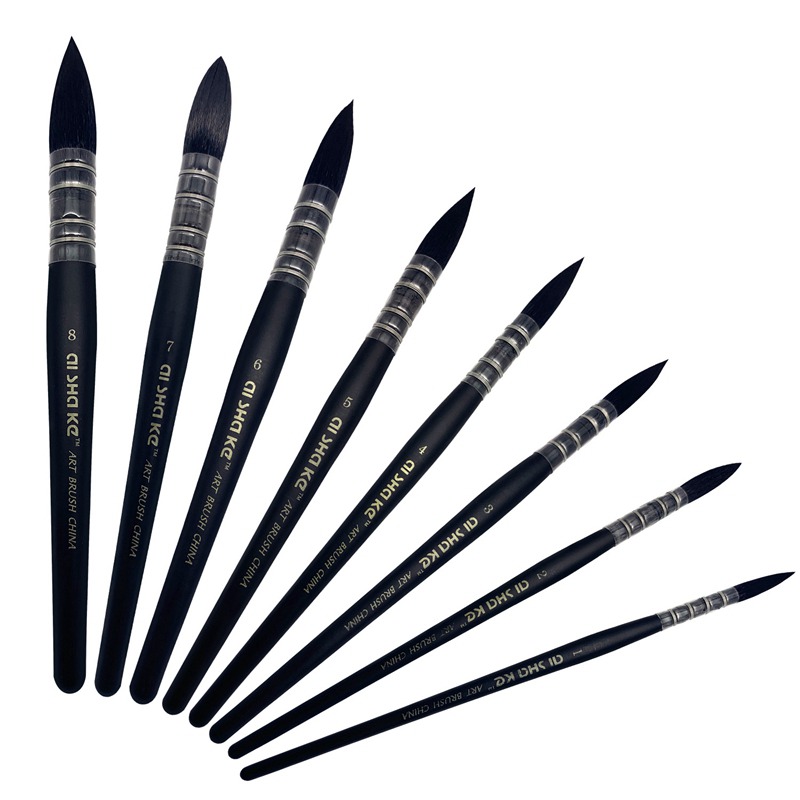 Gouache Paint Set - 1 шт., нейлоновые круглые кисти для