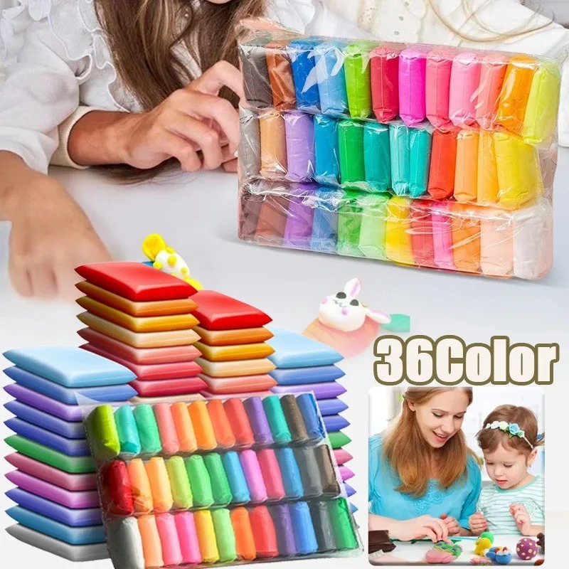 Air Dry Clay - Набор из 36 цветов суперлегкой моделирующей