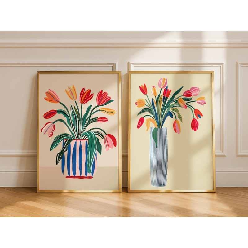 Art Craft Vase - Набор из 2 картин на холсте