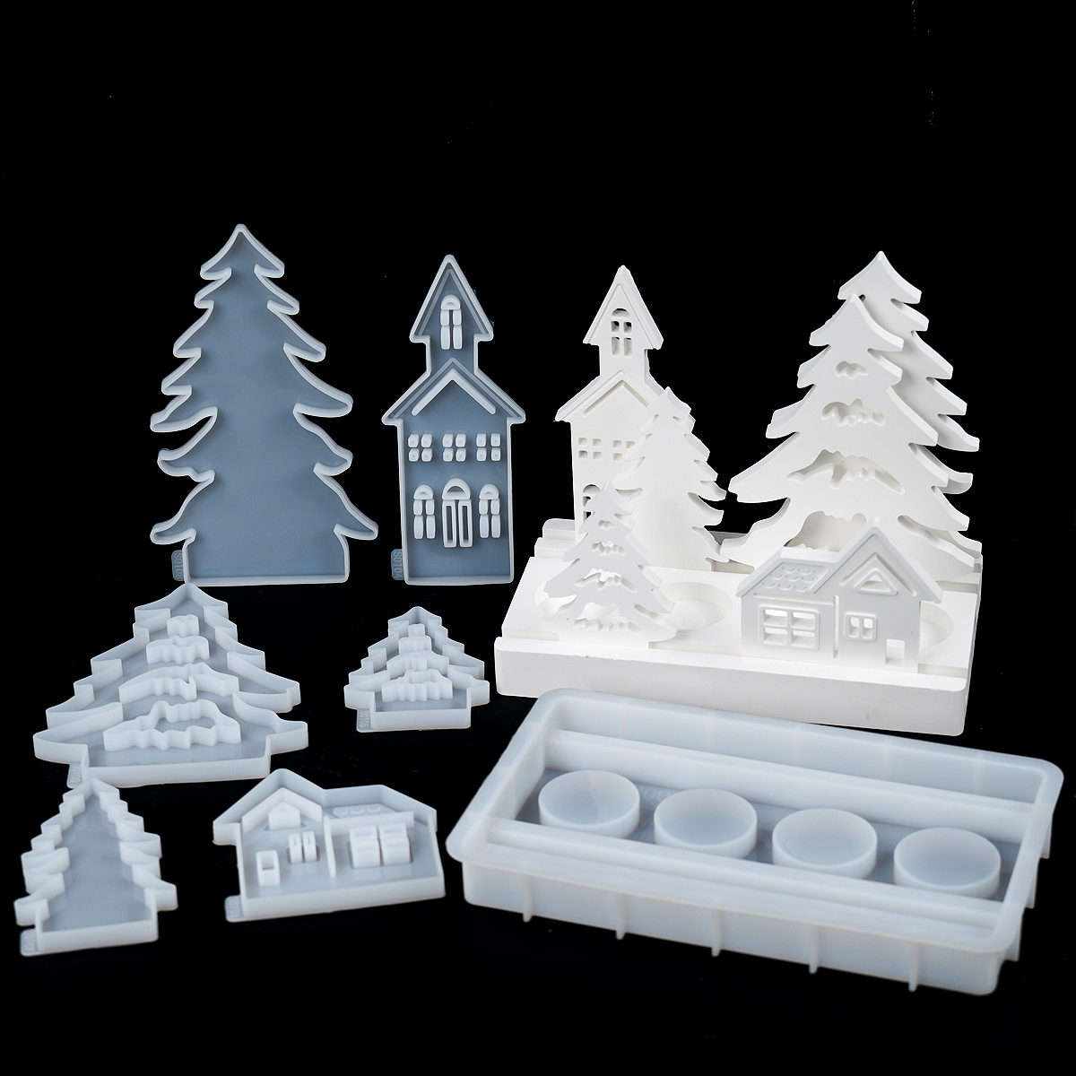 Art Craft House Making - Рождественский орнамент, подсвечник, силиконовая форма, сделай