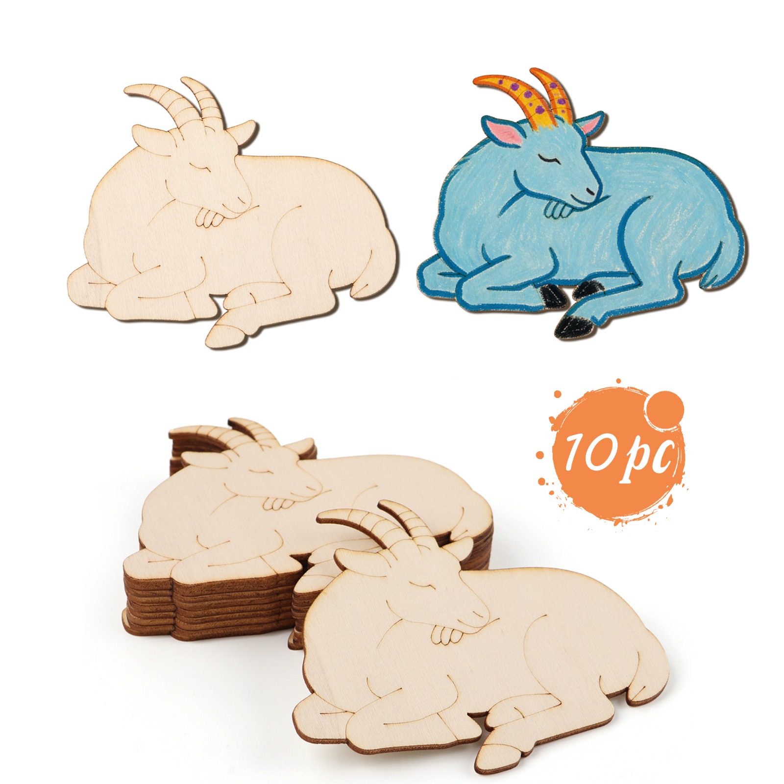 Набор из 10 деревянных заготов – обзор и цена Art Craft Animals