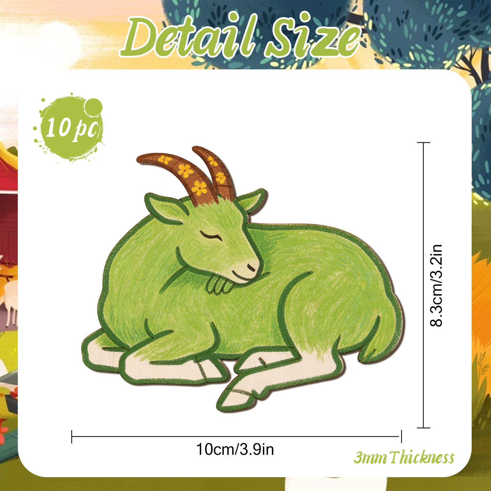 Набор из 10 деревянных заготов – обзор и цена Art Craft Animals