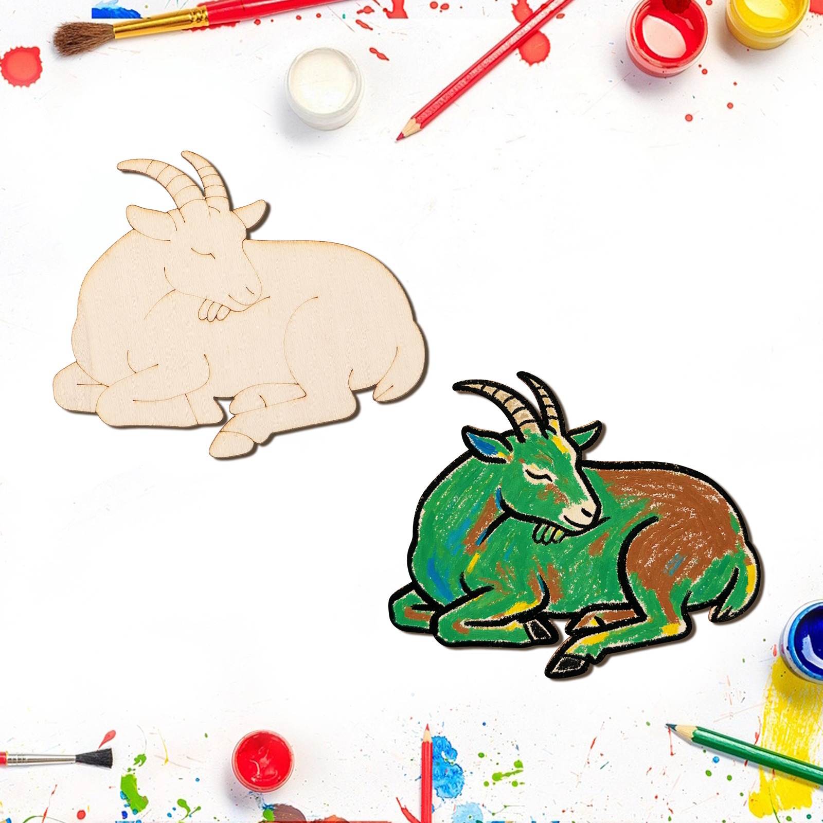Набор из 10 деревянных заготов – обзор и цена Art Craft Animals
