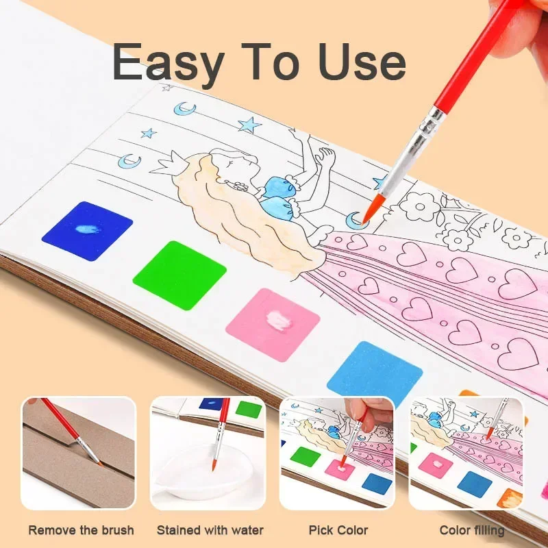 Детская портативная книга для  – обзор и цена Gouache Paint Set